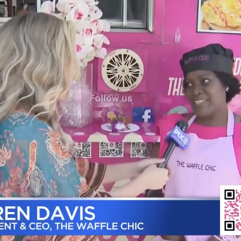 Karen Davis from the Waffle Chic joins PIX11 at the Dominican Day Parade Karen Davis from the Waffle Chic joins PIX11 at the Dominican Day Parade